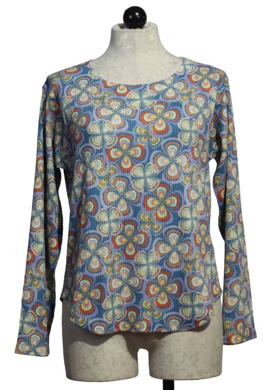 NEW NALLY & MILLIE women's flower power top in multicolor